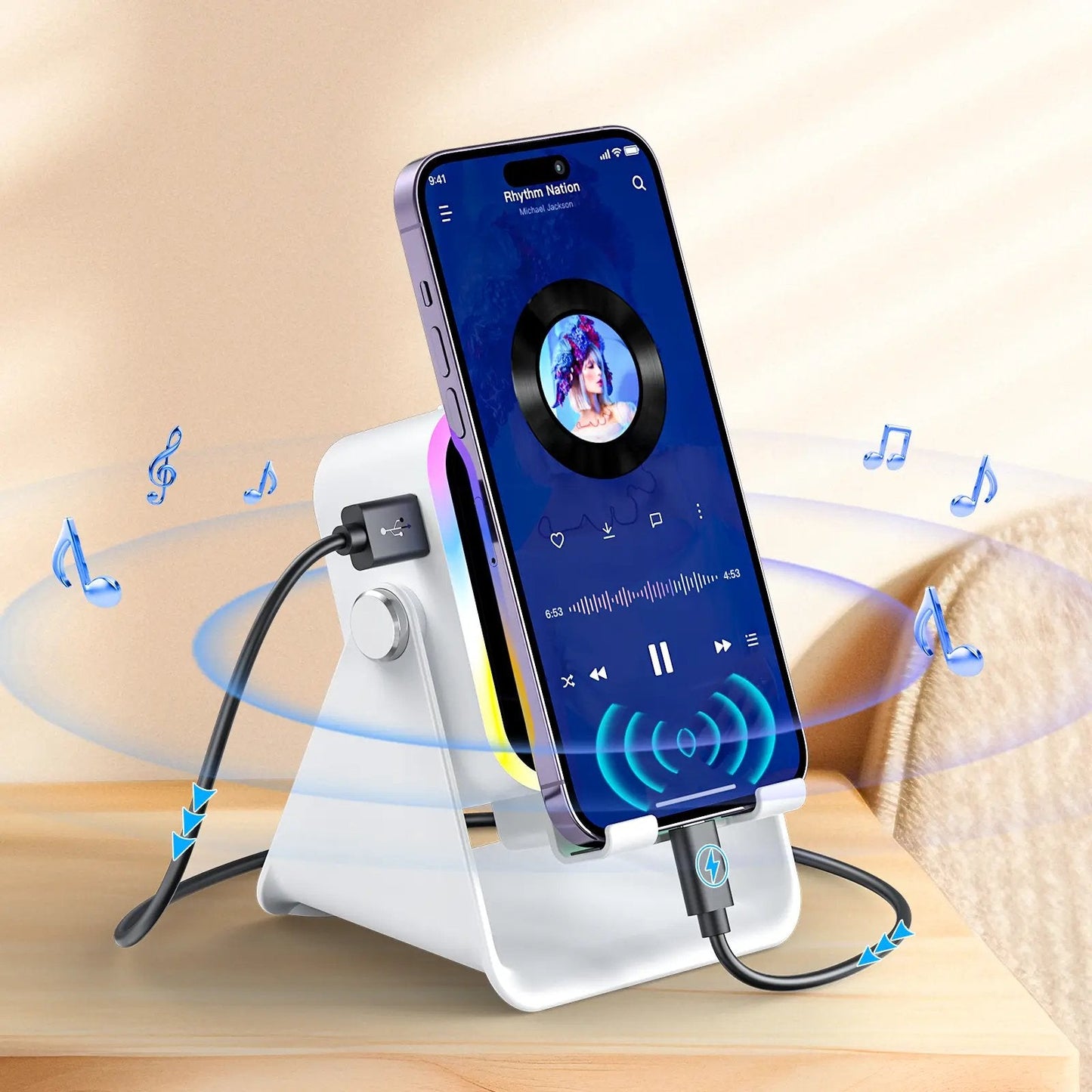 📱LAST DAY 50% OFF📣Wireless Induction Audio Speaker Stand