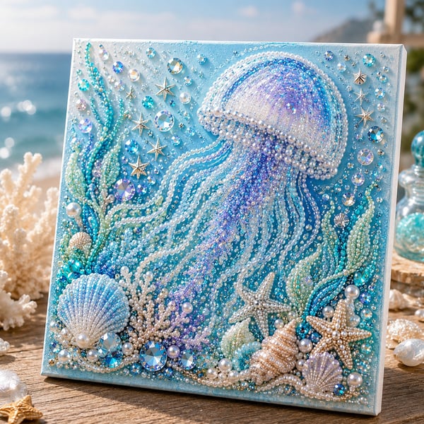 🌊Dlibryla® Ocean Pearl Diamond Painting Kit – 8 Designs