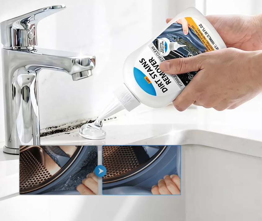 🔥LIMITED SALE 50% OFF!!💥Dlibryla® Mold Remover Gel with Scrub Brush – Heavy Duty Mildew Stain Cleaner for Washer Gasket, Shower Caulk, Tile Grout & Bathroom