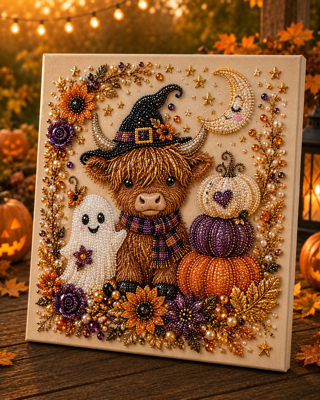 💥 Last Day 50% OFF – 👻✨Dlibryla® Halloween Pearl Art DIY Kit – Turn Tiny Pearls into Spooky-Cute Magic