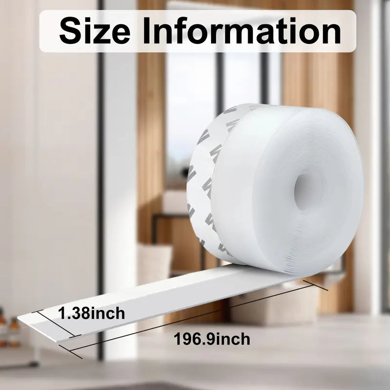 Dlibryla® 16.4Ft Door Weather Stripping | Adhesive Draft Stopper Seal Strip for Doors, Windows & Shower Doors