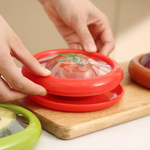 🥑LAST DAY 50% OFF🍅Silicone fruit storage box/ Silicone Food Savers for Fridge – Onion Saver, Avocado Keeper, Tomato Saver, Lemon Holder