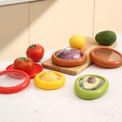 🥑LAST DAY 50% OFF🍅Silicone fruit storage box/ Silicone Food Savers for Fridge – Onion Saver, Avocado Keeper, Tomato Saver, Lemon Holder