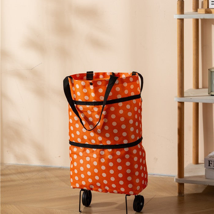 ❤Last Day 50% OFF🛒Dlibryla® Foldable 2-in-1 Rolling Shopping Bag