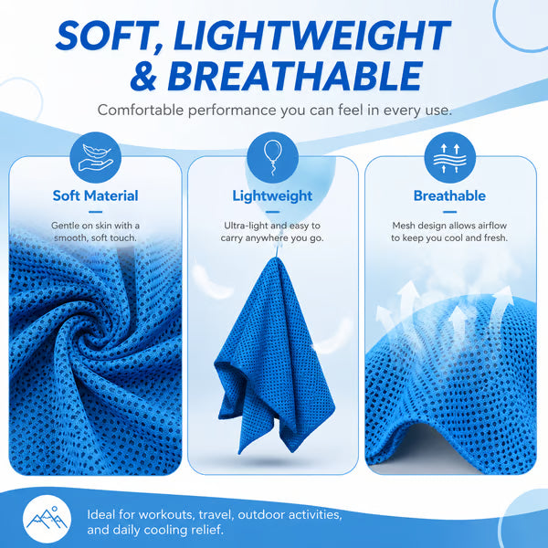 🏃❄️LAST DAY 50% OFF ✨Orodira®Cold Sweat Towel You Can Use Anywhere, Anytime! Reusable Soft Absorbent Cooling Portab