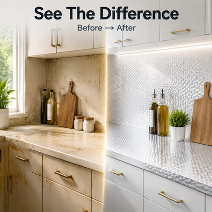 Dlibryla® Peel & Stick Kitchen Makeover Film – Waterproof DIY Countertop & Cabinet Cover