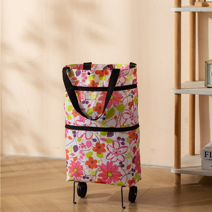 ❤Last Day 50% OFF🛒Dlibryla® Foldable 2-in-1 Rolling Shopping Bag