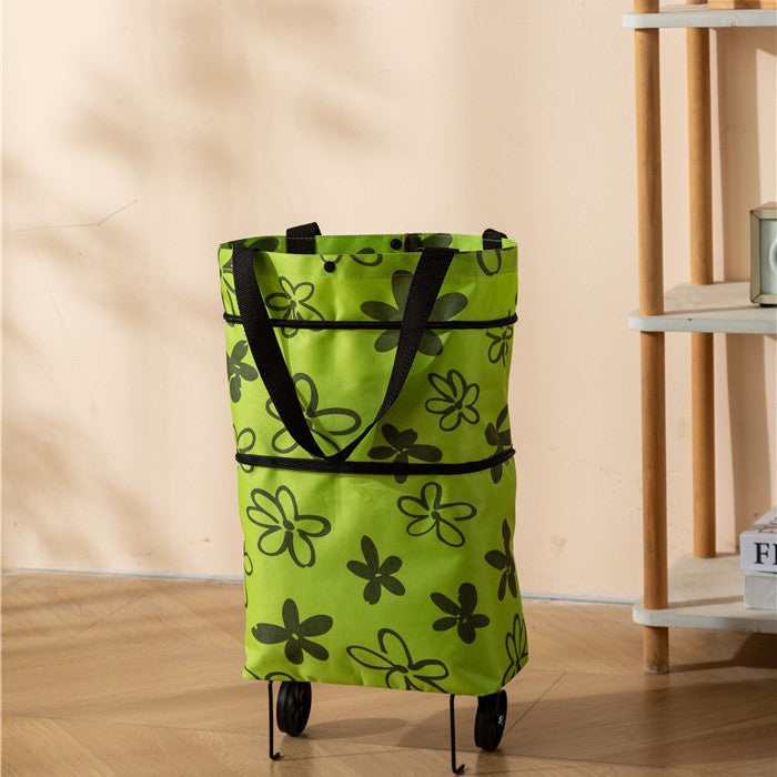❤Last Day 50% OFF🛒Dlibryla® Foldable 2-in-1 Rolling Shopping Bag