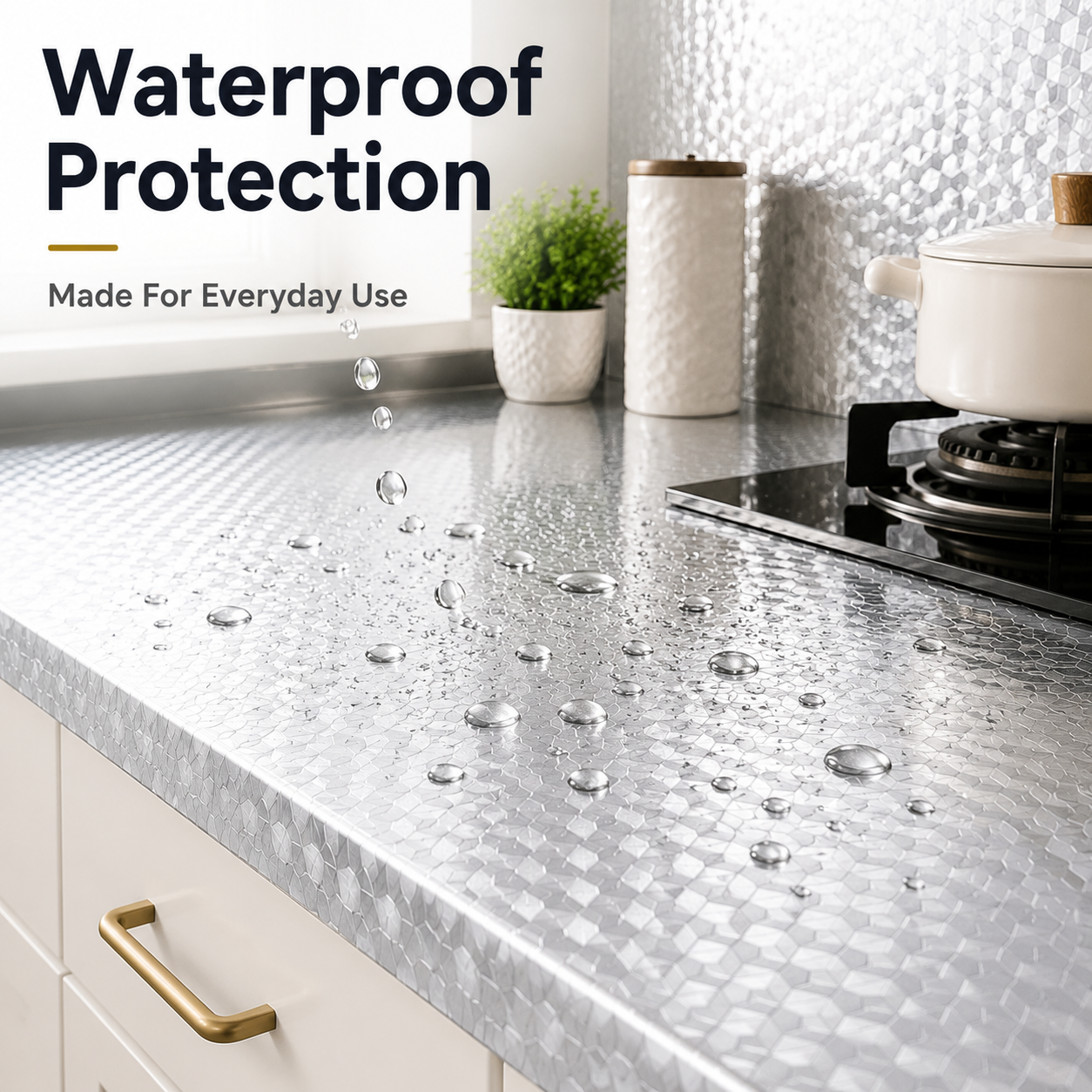 Dlibryla® Peel & Stick Kitchen Makeover Film – Waterproof DIY Countertop & Cabinet Cover