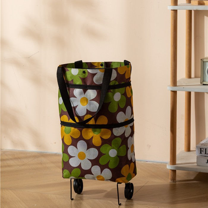 ❤Last Day 50% OFF🛒Dlibryla® Foldable 2-in-1 Rolling Shopping Bag
