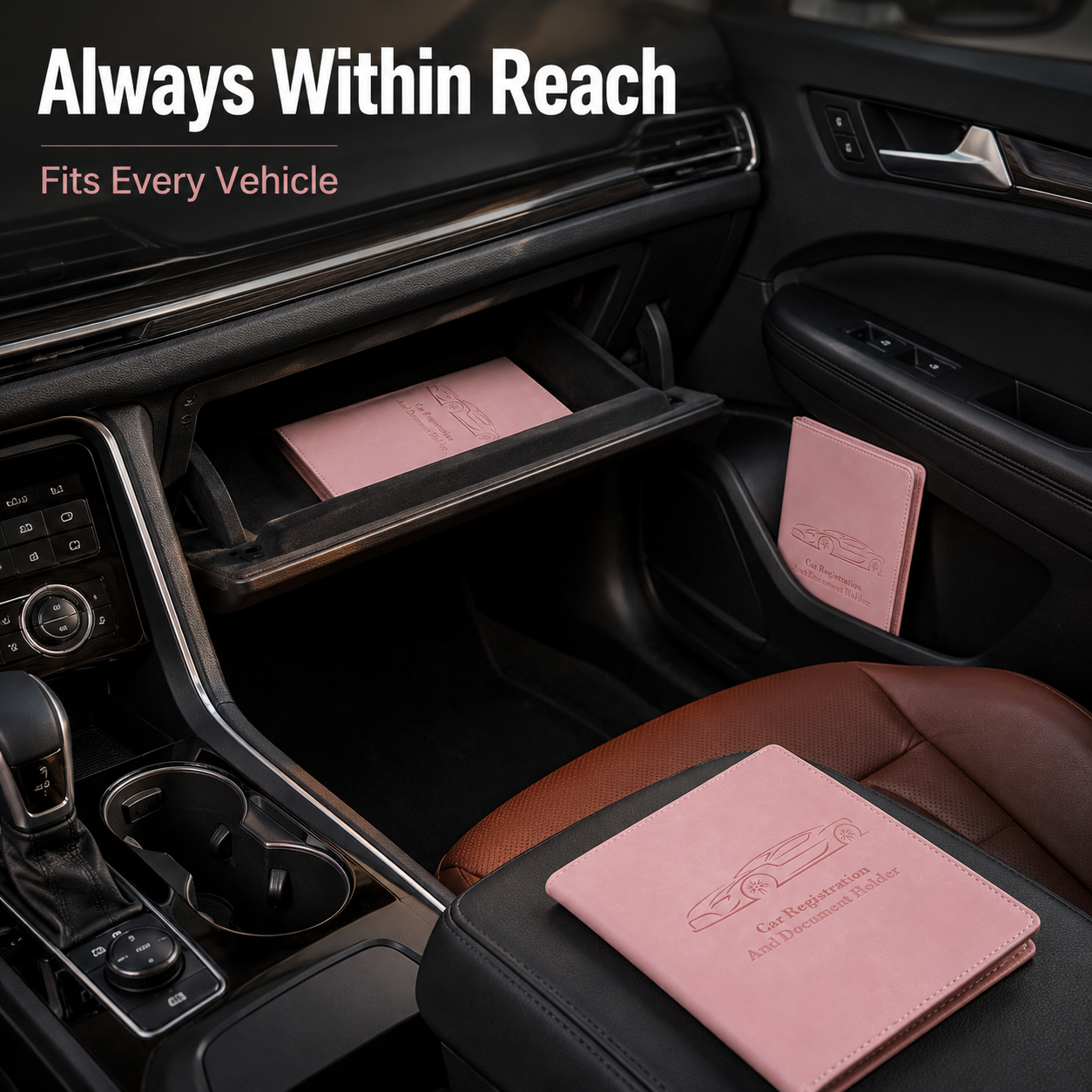 👝LAST DAY 50% OFF🚗 Car Registration & Insurance Document Holder | Premium PU Leather Organizer