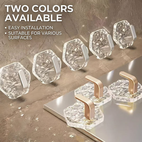🔥💕LAST DAY 50% OFF ✨Orodira®Hexagonal Ripple Heavy Duty Hooks for Bathroom, Kitchen & Household Organization upsell