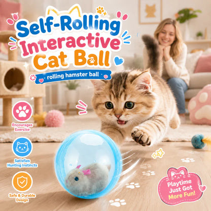 🔥💓LAST DAY 50% OFF ✨Orodira® Self-Rolling Interactive Cat Ball