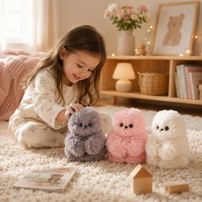 👀Dlibryla® Cute AI shy Emotional companionship robot doll bag charm plush toy👜-It can sing, turn its head, and learn to speak🤖