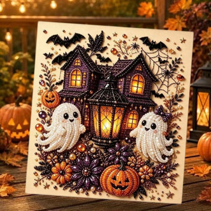💥 Last Day 50% OFF – 👻✨Dlibryla® Halloween Pearl Art DIY Kit – Turn Tiny Pearls into Spooky-Cute Magic