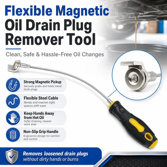 🔥HOT SALE 49% OFF✨Flexible Magnetic Oil Drain Plug Remover Tool