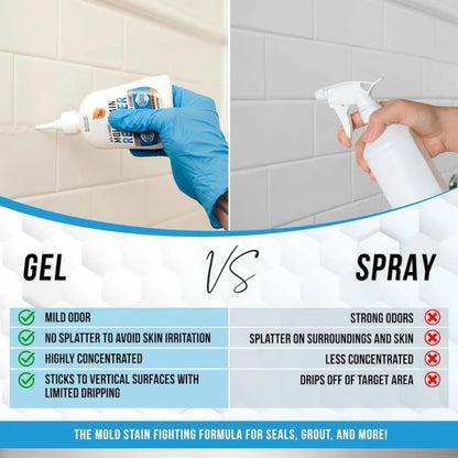 🔥LIMITED SALE 50% OFF!!💥Dlibryla® Mold Remover Gel with Scrub Brush – Heavy Duty Mildew Stain Cleaner for Washer Gasket, Shower Caulk, Tile Grout & Bathroom