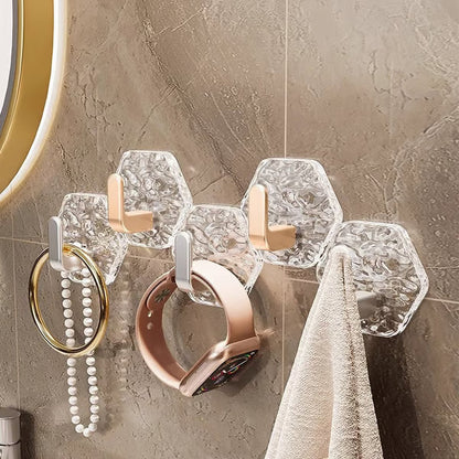 🔥💕LAST DAY 50% OFF ✨Orodira®Hexagonal Ripple Heavy Duty Hooks for Bathroom, Kitchen & Household Organization upsell