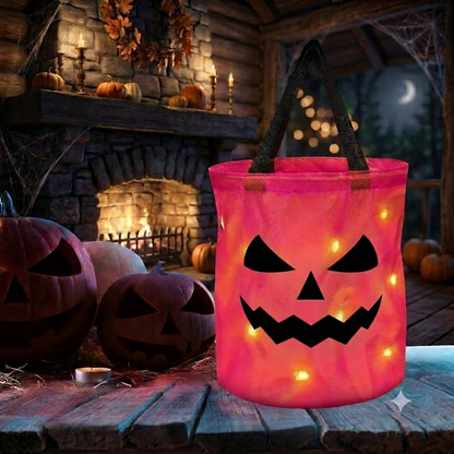🎃2026 Halloween 50% OFF👻🌟Dlibryla® LED Light-Up Halloween Pumpkin Candy Tote Bag