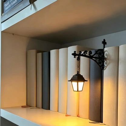 Dlibryla® Mini Library Lantern Shelf Lamp for Cozy Reading Nook Decor