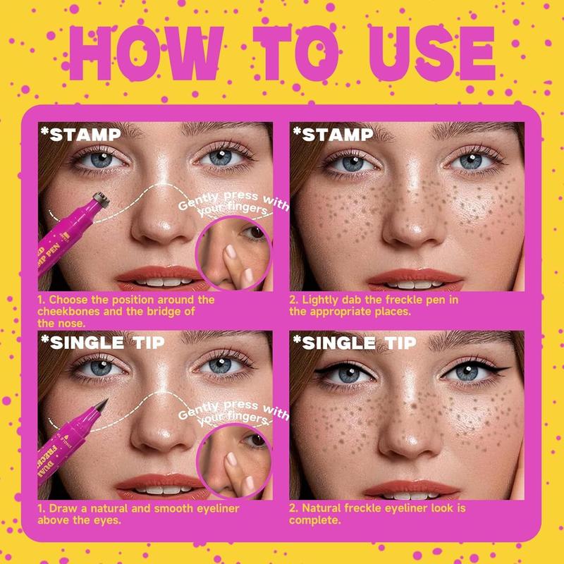 🎉Last Day 50% OFF🔥3-in-1 Waterproof Freckle Stamp Pen & Fine-Tip Liner