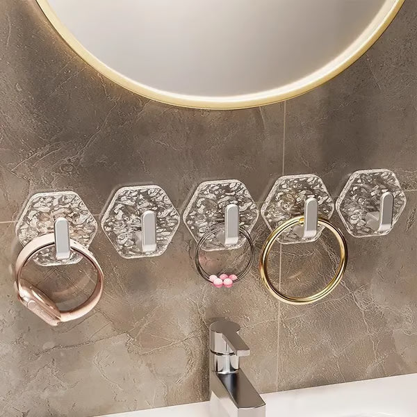 🔥💕LAST DAY 50% OFF ✨Orodira®Hexagonal Ripple Heavy Duty Hooks for Bathroom, Kitchen & Household Organization upsell