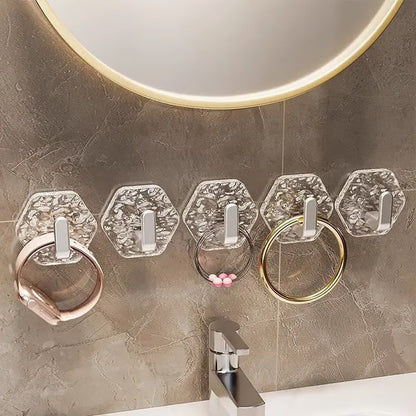🔥💕LAST DAY 50% OFF ✨Orodira®Hexagonal Ripple Heavy Duty Hooks for Bathroom, Kitchen & Household Organization upsell