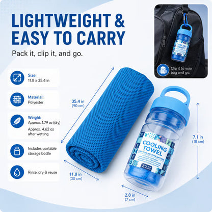 🏃❄️LAST DAY 50% OFF ✨Orodira®Cold Sweat Towel You Can Use Anywhere, Anytime! Reusable Soft Absorbent Cooling Portab