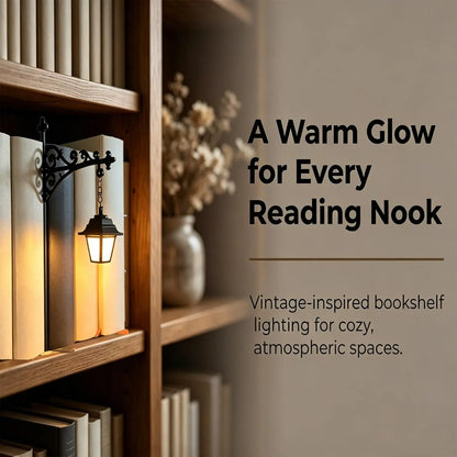 Dlibryla® Mini Library Lantern Shelf Lamp for Cozy Reading Nook Decor