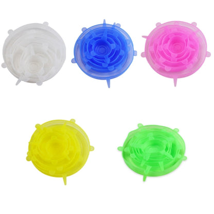 Dlibryla® 🥗 6 PCS Silicone Stretch Lids – Reusable Food Covers for Bowls, Pots, Cups & Fresh Food Storage