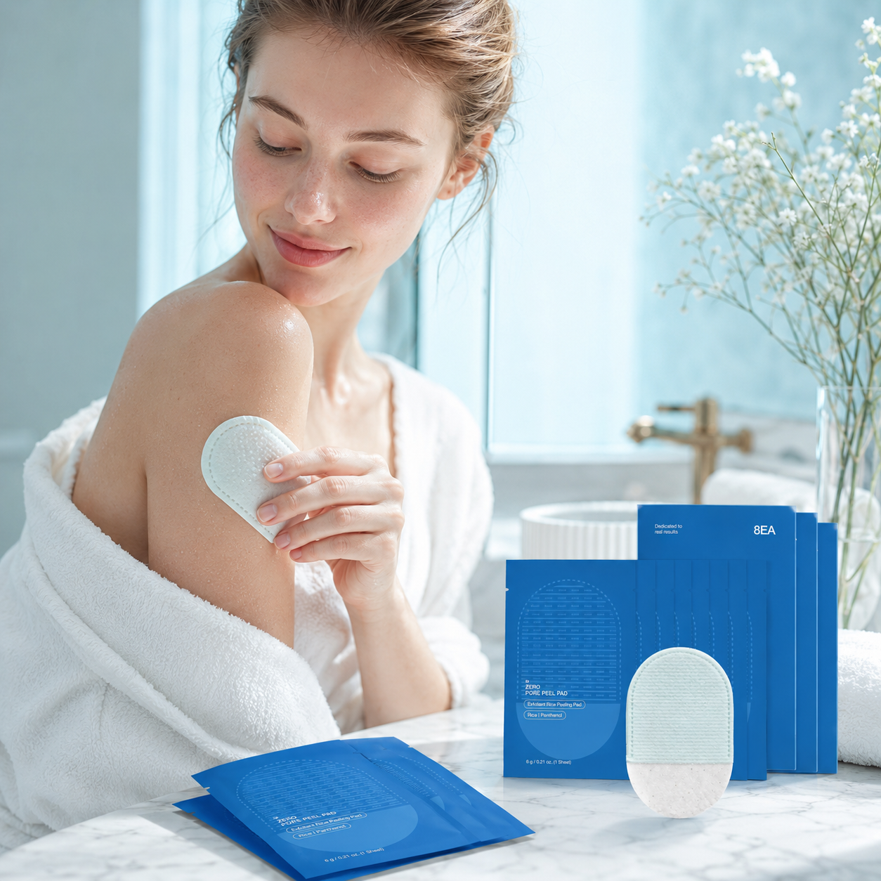 Dlibryla® Body Exfoliating Scrub Pads For Bumpy Flaky Skin 8 Pack