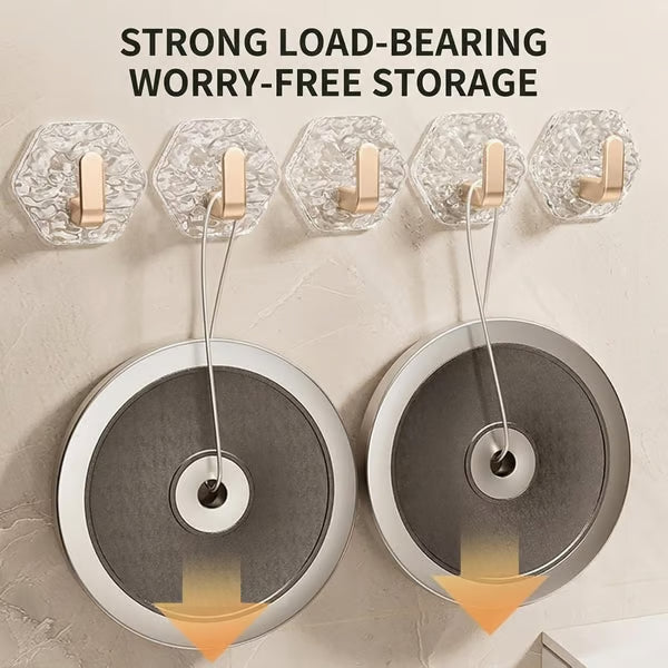 🔥💕LAST DAY 50% OFF ✨Orodira®Hexagonal Ripple Heavy Duty Hooks for Bathroom, Kitchen & Household Organization upsell