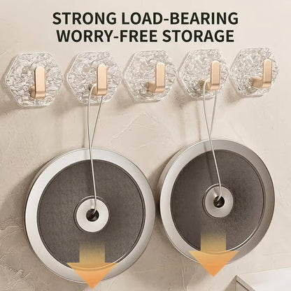🔥💕LAST DAY 50% OFF ✨Orodira®Hexagonal Ripple Heavy Duty Hooks for Bathroom, Kitchen & Household Organization upsell