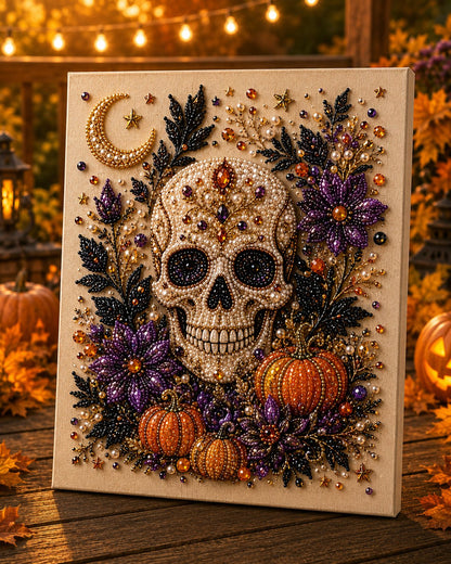 💥 Last Day 50% OFF – 👻✨Dlibryla® Halloween Pearl Art DIY Kit – Turn Tiny Pearls into Spooky-Cute Magic