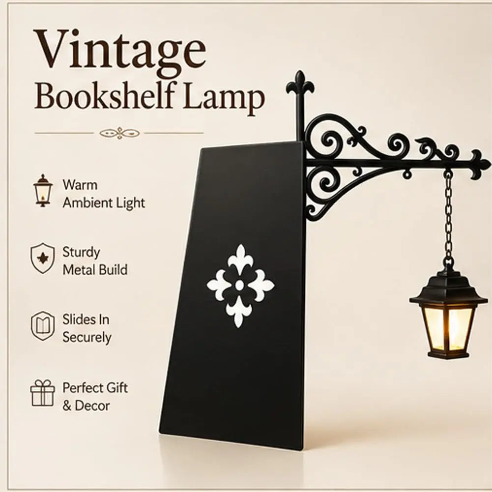 Dlibryla® Mini Library Lantern Shelf Lamp for Cozy Reading Nook Decor