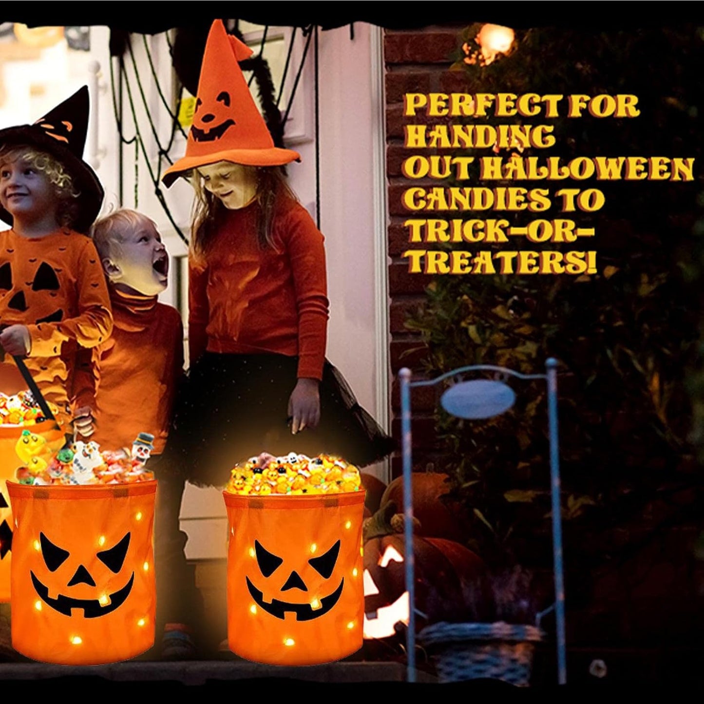 🎃2026 Halloween 50% OFF👻🌟Dlibryla® LED Light-Up Halloween Pumpkin Candy Tote Bag