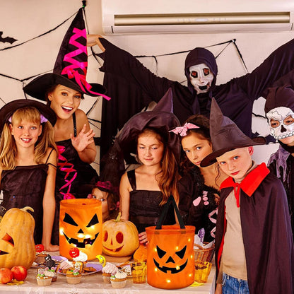 🎃2026 Halloween 50% OFF👻🌟Dlibryla® LED Light-Up Halloween Pumpkin Candy Tote Bag