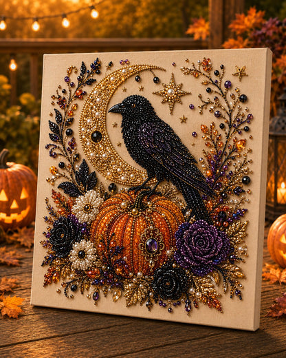 💥 Last Day 50% OFF – 👻✨Dlibryla® Halloween Pearl Art DIY Kit – Turn Tiny Pearls into Spooky-Cute Magic