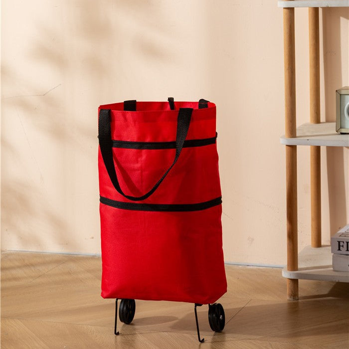 ❤Last Day 50% OFF🛒Dlibryla® Foldable 2-in-1 Rolling Shopping Bag