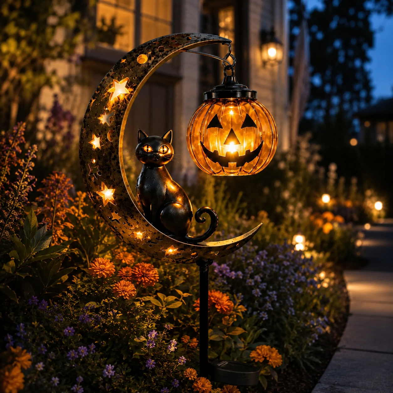 🎃 Halloween Early Bird Sale | 50% OFF Pumpkin Moon Garden Stake Light