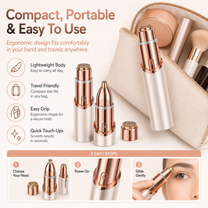 🎉Last Day 50% OFF✨🔥2 in 1 Facial & Eyebrow Hair Trimmer