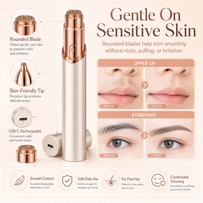 🎉Last Day 50% OFF✨🔥2 in 1 Facial & Eyebrow Hair Trimmer