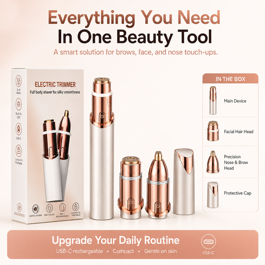 🎉Last Day 50% OFF✨🔥2 in 1 Facial & Eyebrow Hair Trimmer