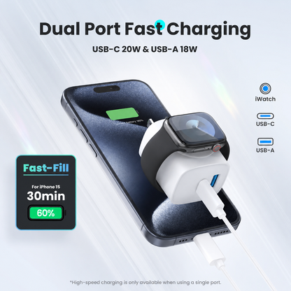 ❤LAST DAY 50% OFF🔋Ivosoma® 3-in-1 Magnetic Apple Watch Charger | Fast USB-C Wall Charger