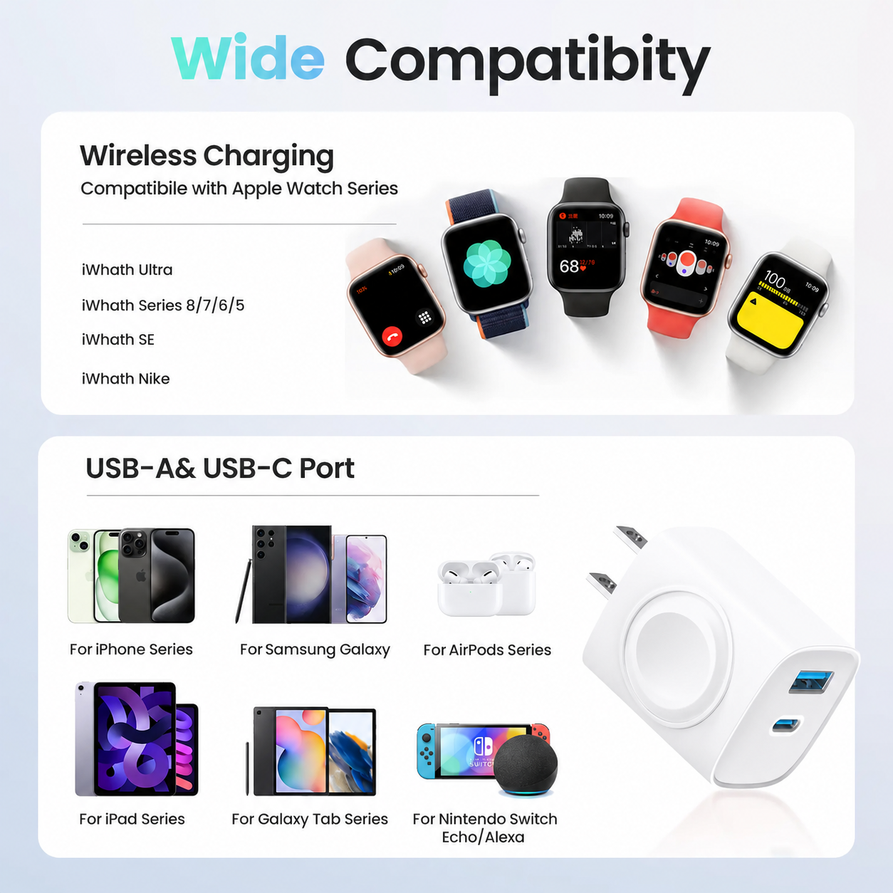 ❤LAST DAY 50% OFF🔋Ivosoma® 3-in-1 Magnetic Apple Watch Charger | Fast USB-C Wall Charger