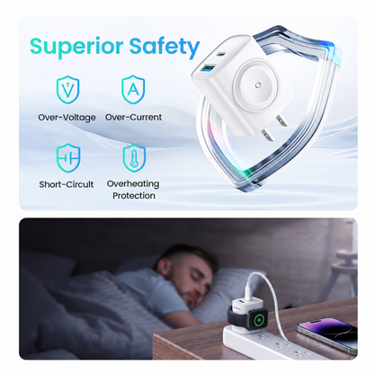 ❤LAST DAY 50% OFF🔋Ivosoma® 3-in-1 Magnetic Apple Watch Charger | Fast USB-C Wall Charger
