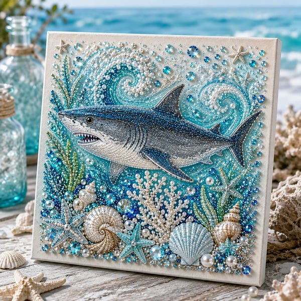 🌊Dlibryla® Ocean Pearl Diamond Painting Kit – 8 Designs