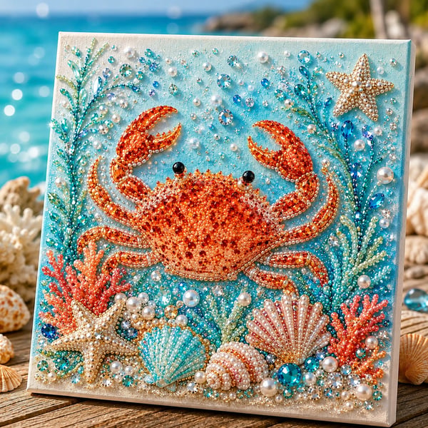 🌊Dlibryla® Ocean Pearl Diamond Painting Kit – 8 Designs