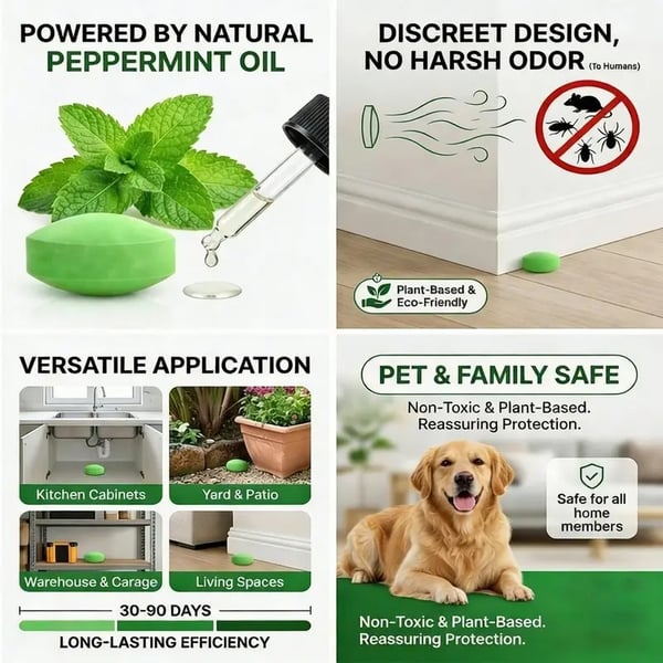 🐹LAST DAY 50% OFF🐹12 Pack Peppermint Pest Repellent Balls - Mice Rats Spiders Gone! ✅