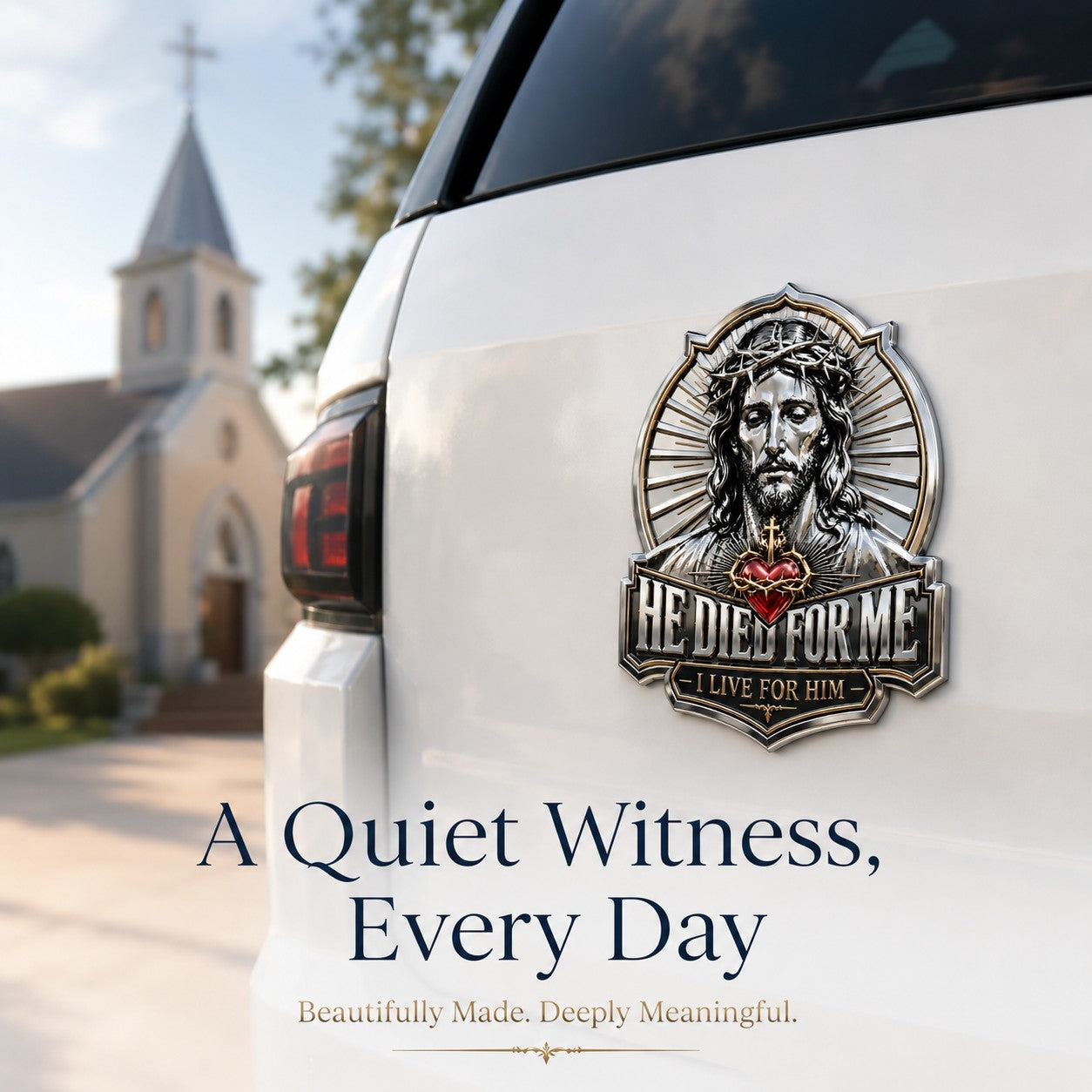 🎉Last Day 50% OFF✨🎖He Died For Me Emblem Car Decal